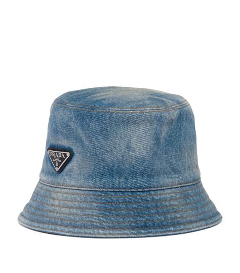 authentic prada bucket hat|Prada denim bucket hat.